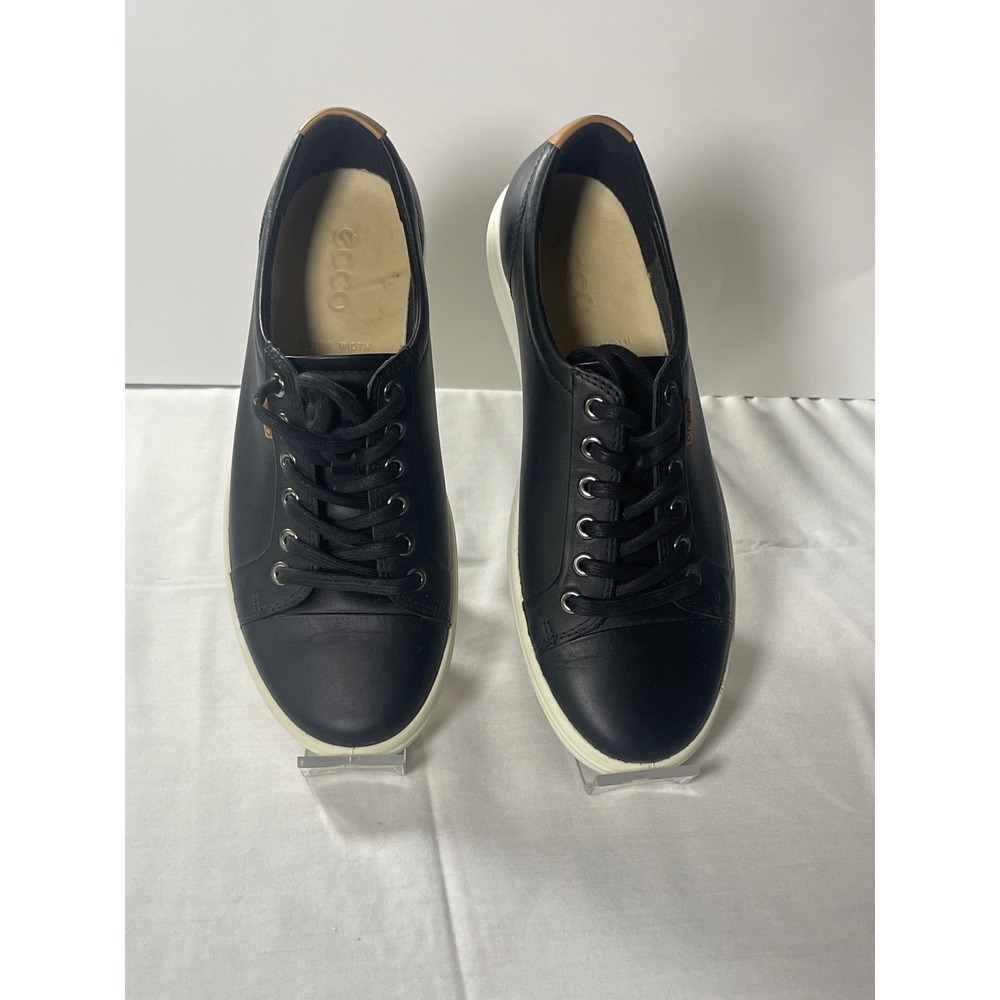 ECCO Soft 7 Women's Leather Sneakers Black EU 40 US 9-9.5 Extra Width